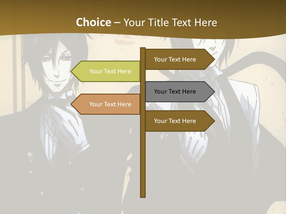 A Couple Of People Standing Next To Each Other PowerPoint Template