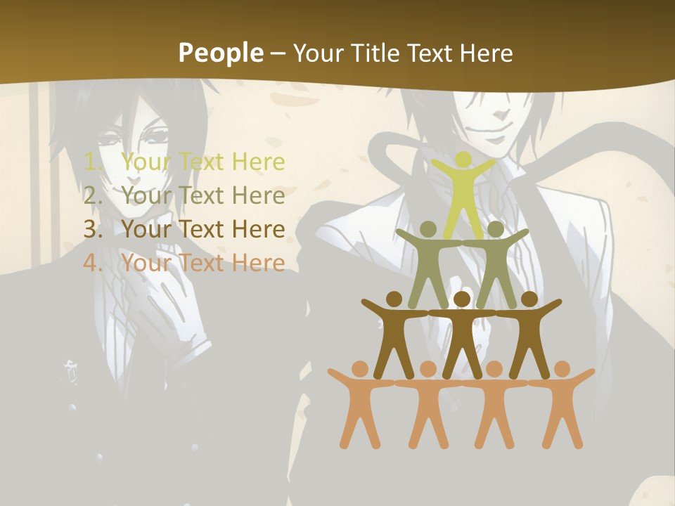 A Couple Of People Standing Next To Each Other PowerPoint Template