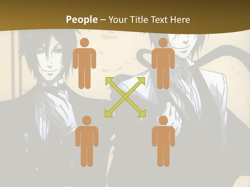 A Couple Of People Standing Next To Each Other PowerPoint Template