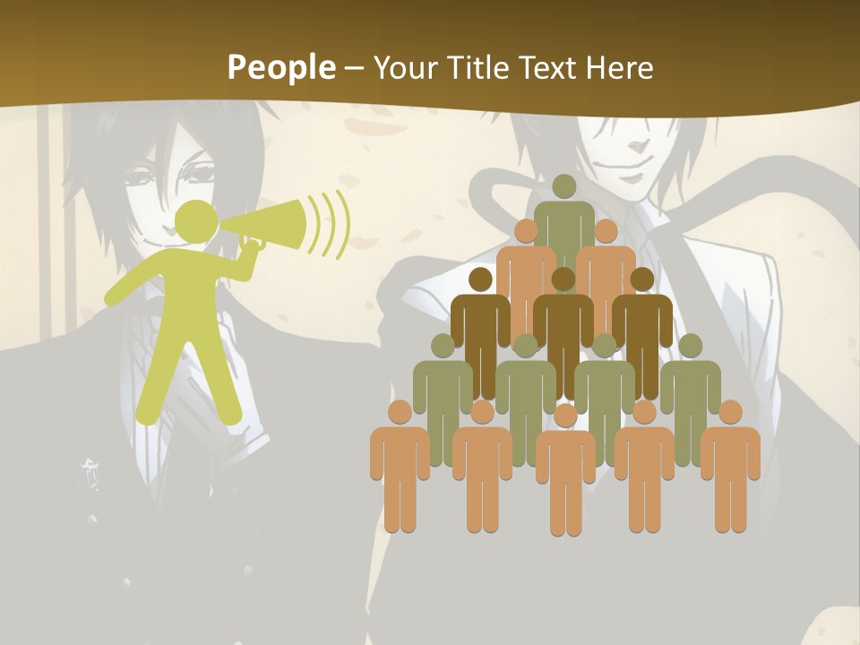 A Couple Of People Standing Next To Each Other PowerPoint Template