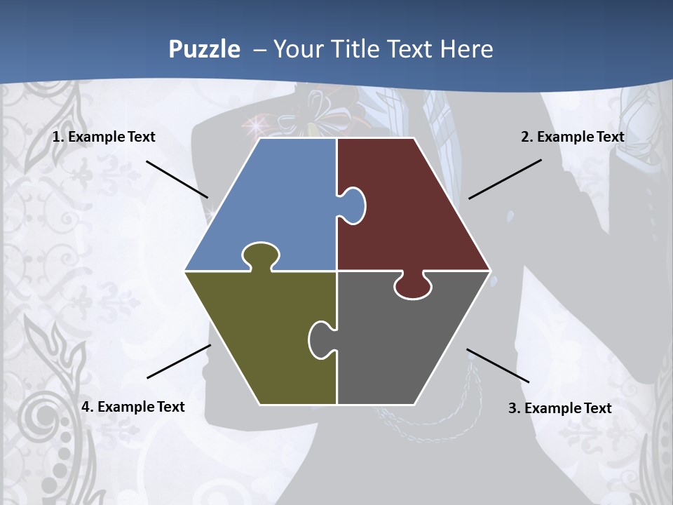 A Man In A Suit Holding A Present Powerpoint Template PowerPoint Template