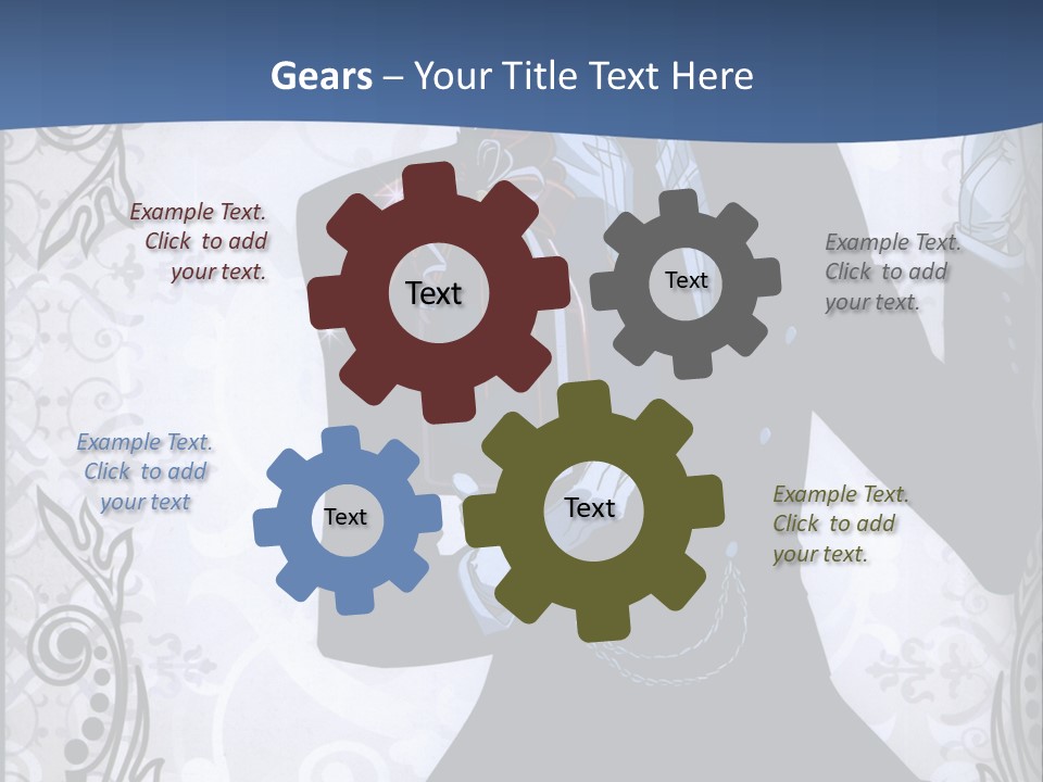 A Man In A Suit Holding A Present Powerpoint Template PowerPoint Template