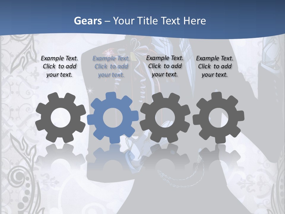 A Man In A Suit Holding A Present Powerpoint Template PowerPoint Template