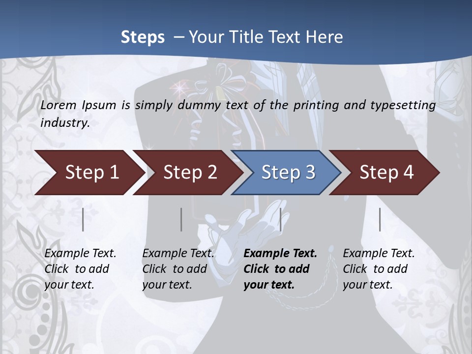 A Man In A Suit Holding A Present Powerpoint Template PowerPoint Template
