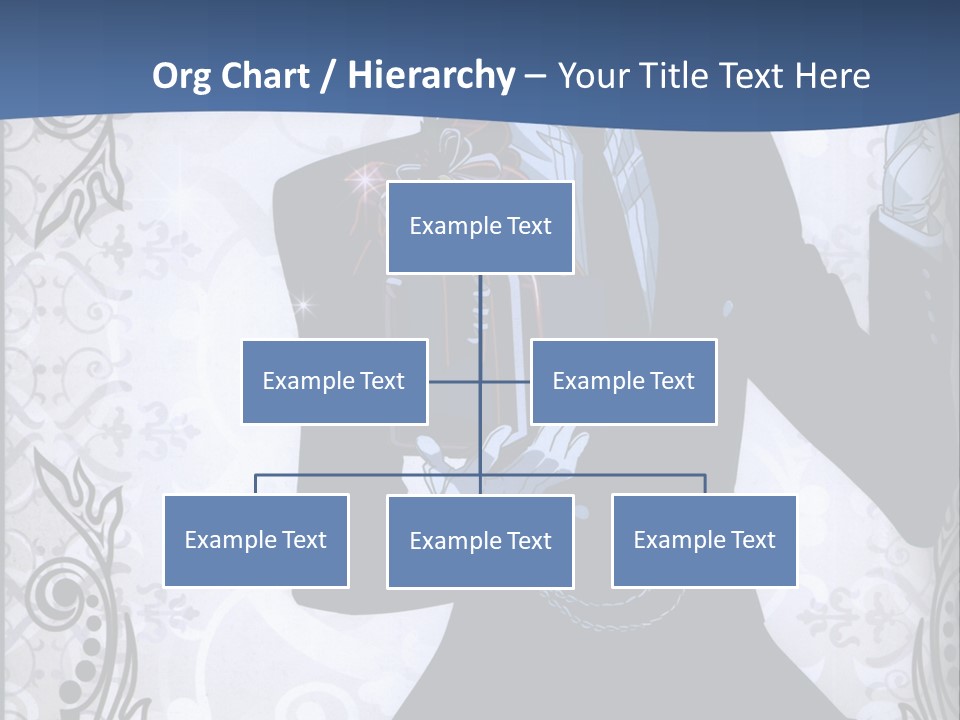 A Man In A Suit Holding A Present Powerpoint Template PowerPoint Template