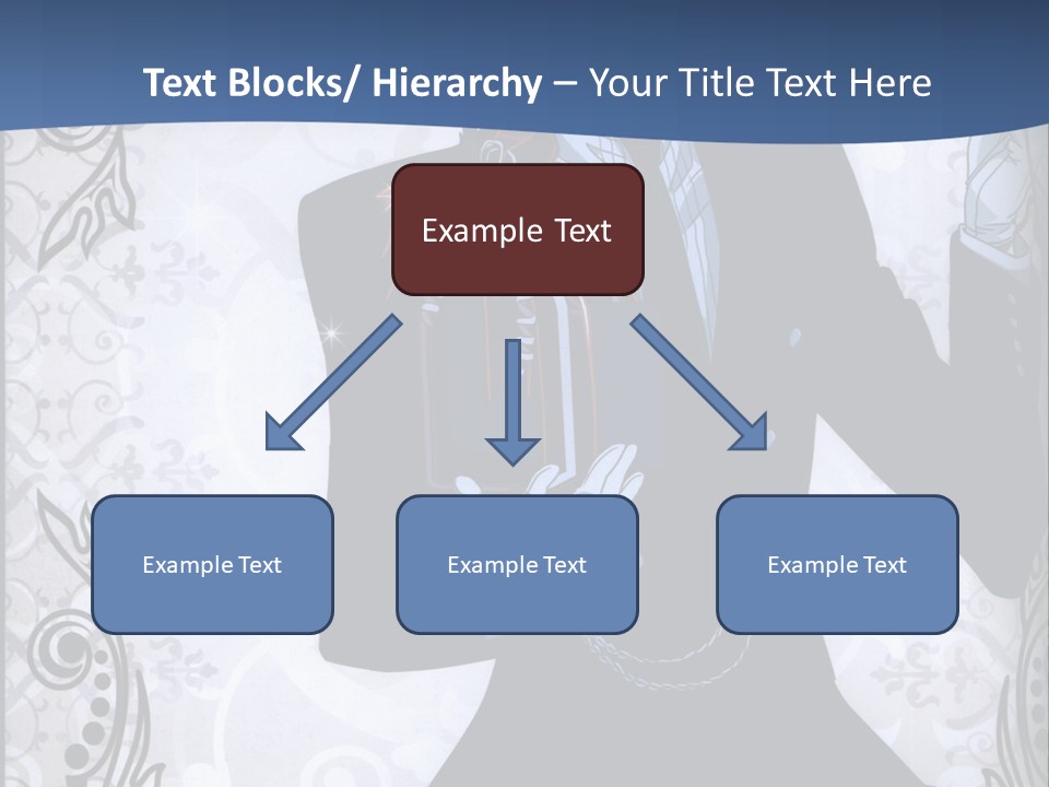 A Man In A Suit Holding A Present Powerpoint Template PowerPoint Template