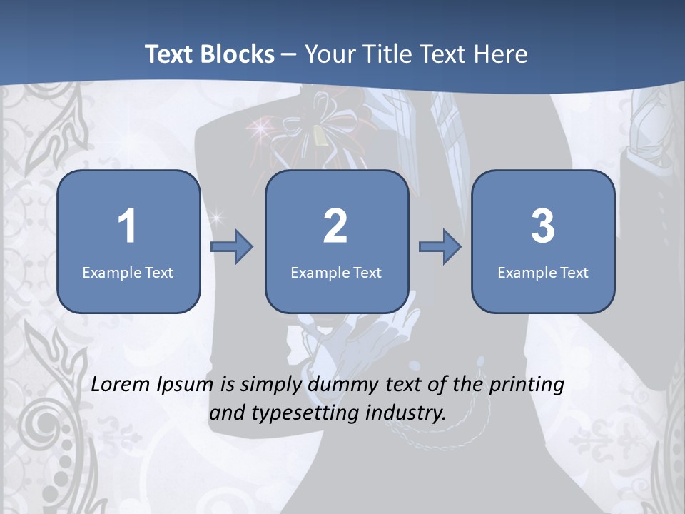 A Man In A Suit Holding A Present Powerpoint Template PowerPoint Template