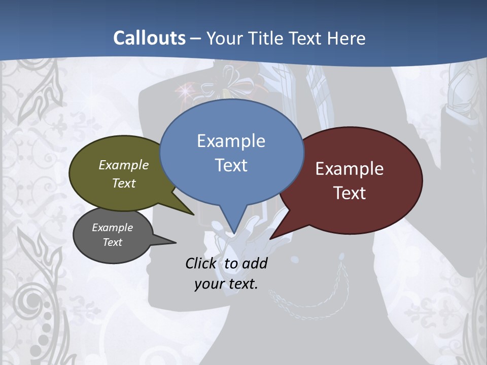 A Man In A Suit Holding A Present Powerpoint Template PowerPoint Template