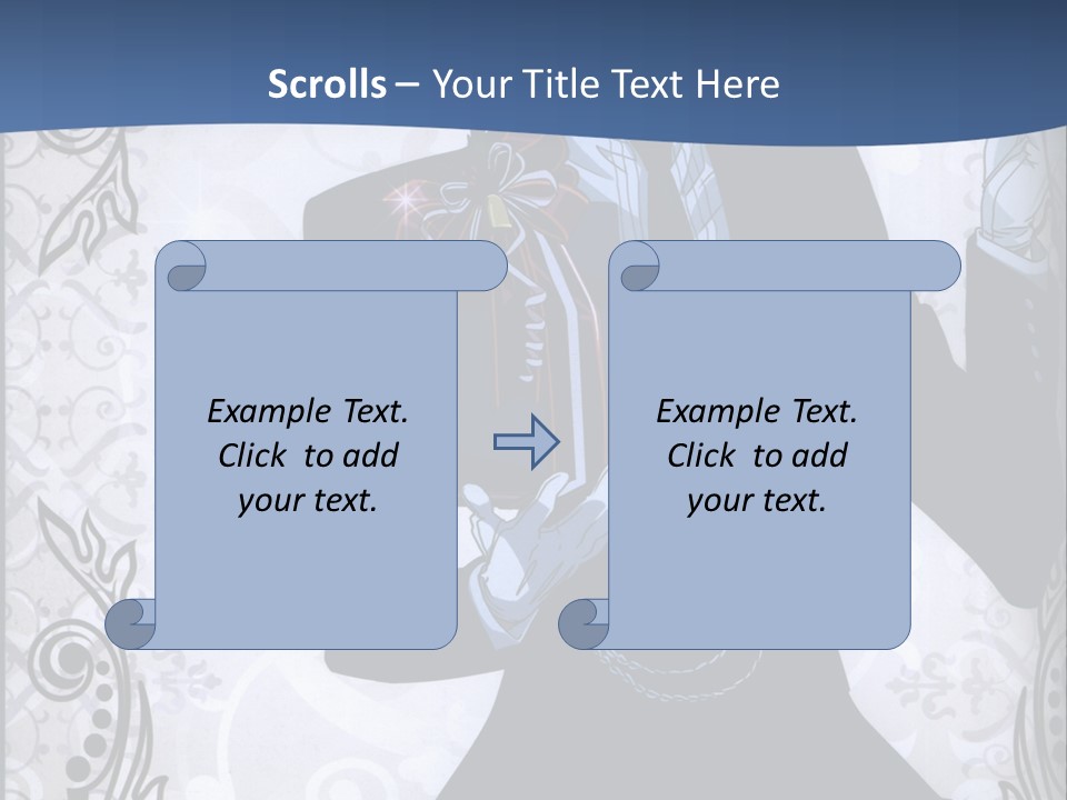 A Man In A Suit Holding A Present Powerpoint Template PowerPoint Template