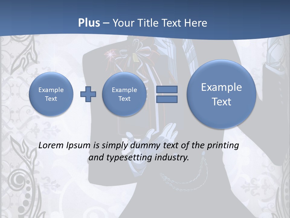 A Man In A Suit Holding A Present Powerpoint Template PowerPoint Template