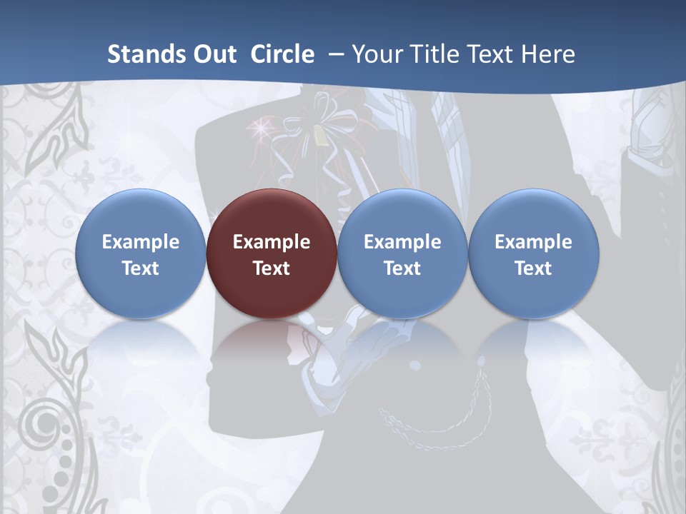 A Man In A Suit Holding A Present Powerpoint Template PowerPoint Template