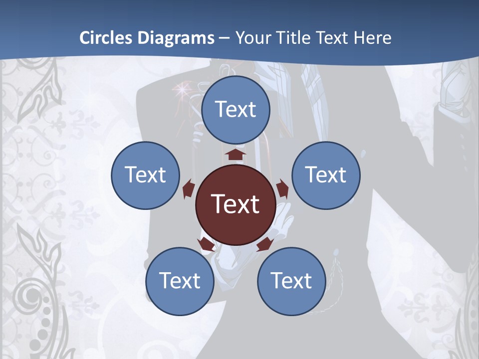 A Man In A Suit Holding A Present Powerpoint Template PowerPoint Template