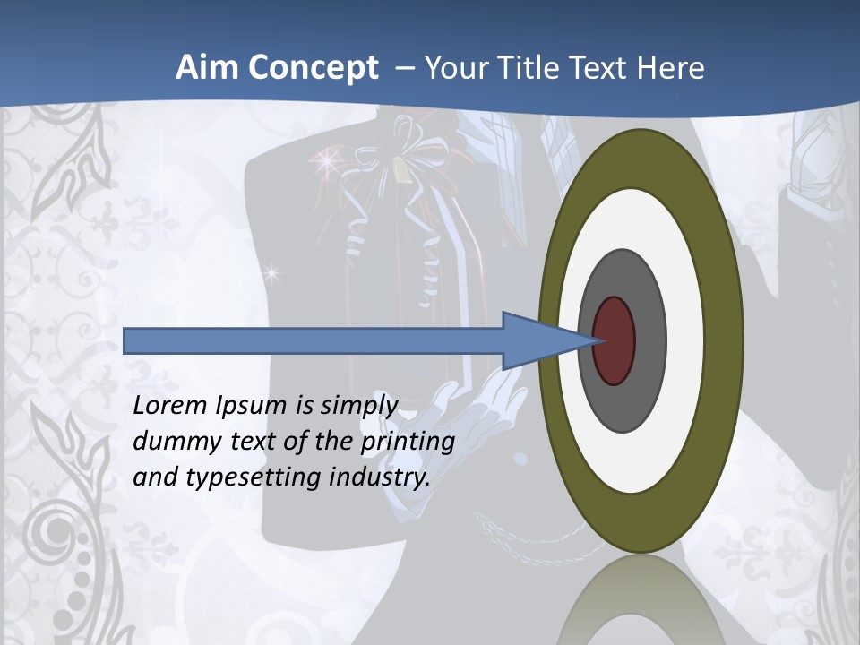 A Man In A Suit Holding A Present Powerpoint Template PowerPoint Template