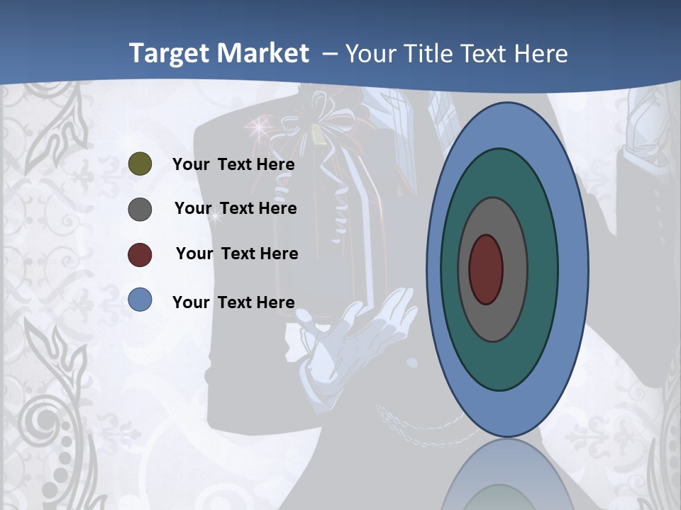 A Man In A Suit Holding A Present Powerpoint Template PowerPoint Template