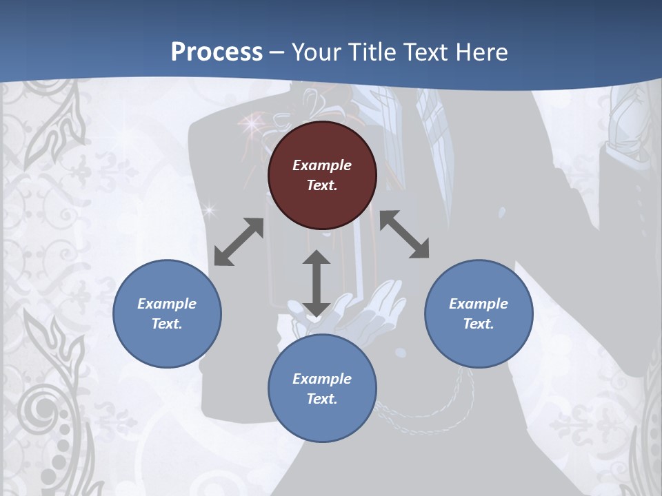 A Man In A Suit Holding A Present Powerpoint Template PowerPoint Template