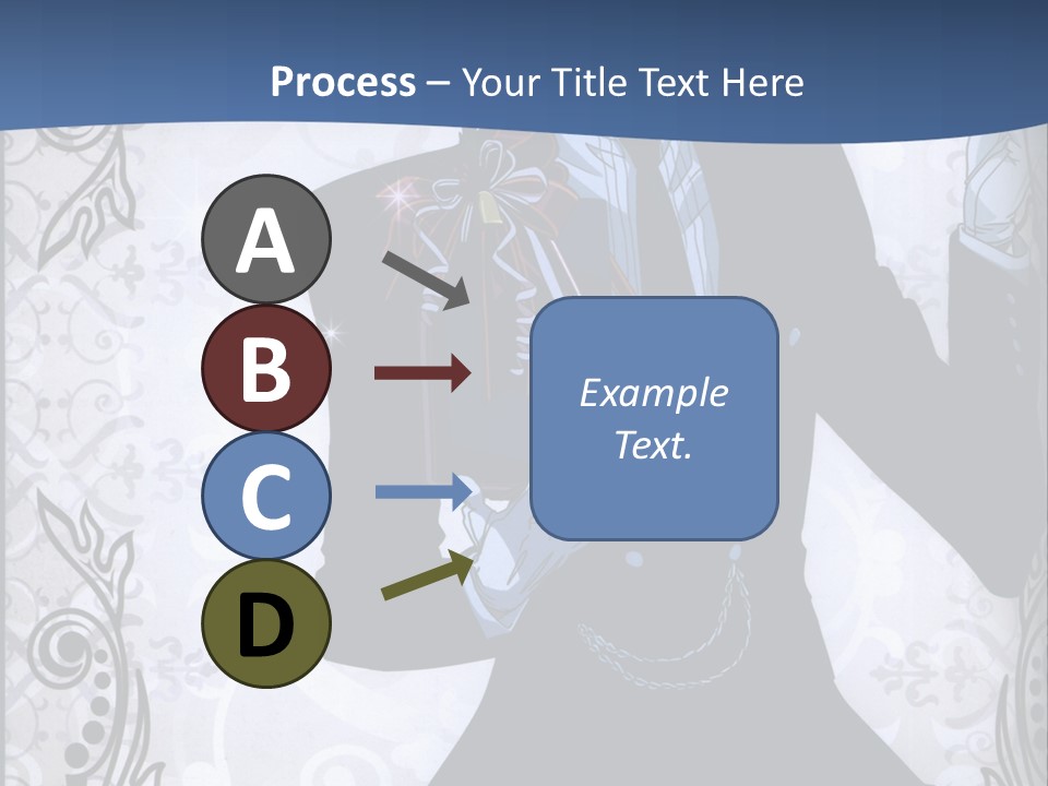 A Man In A Suit Holding A Present Powerpoint Template PowerPoint Template