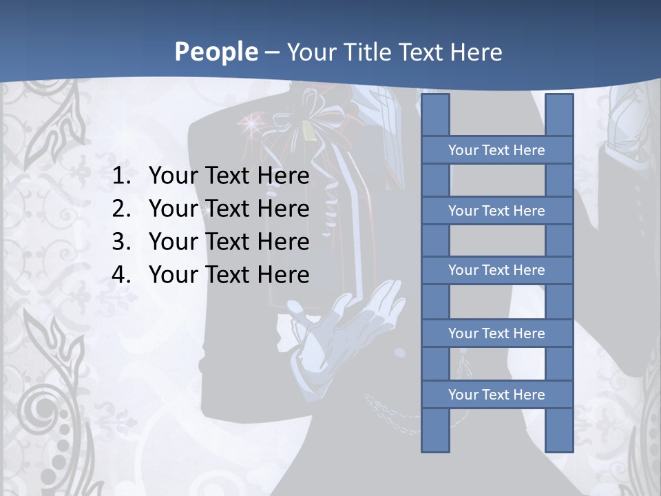 A Man In A Suit Holding A Present Powerpoint Template PowerPoint Template