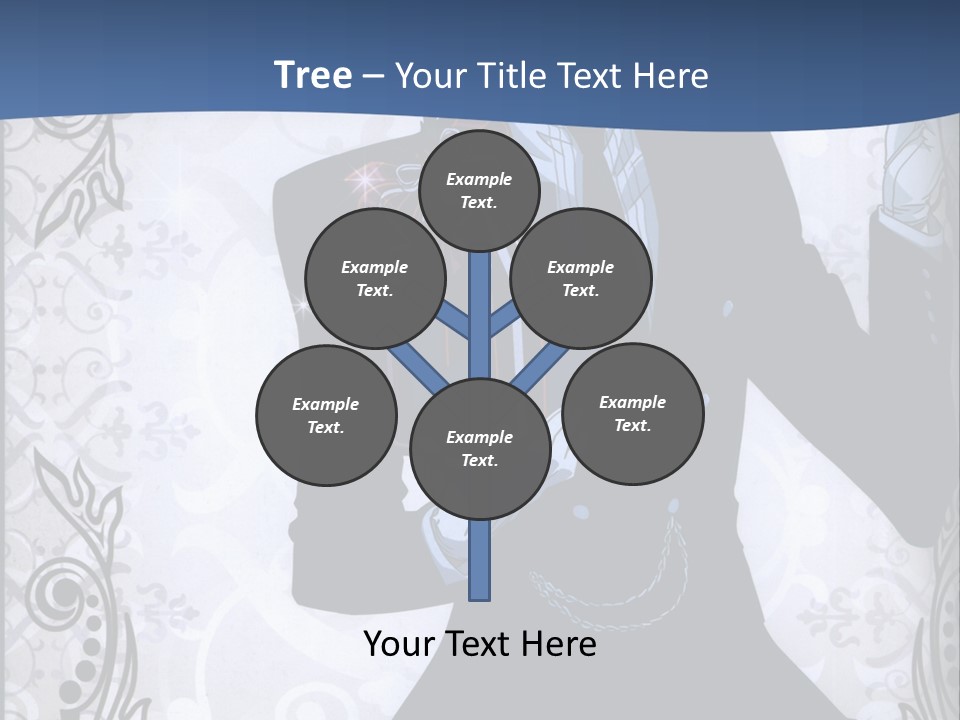 A Man In A Suit Holding A Present Powerpoint Template PowerPoint Template