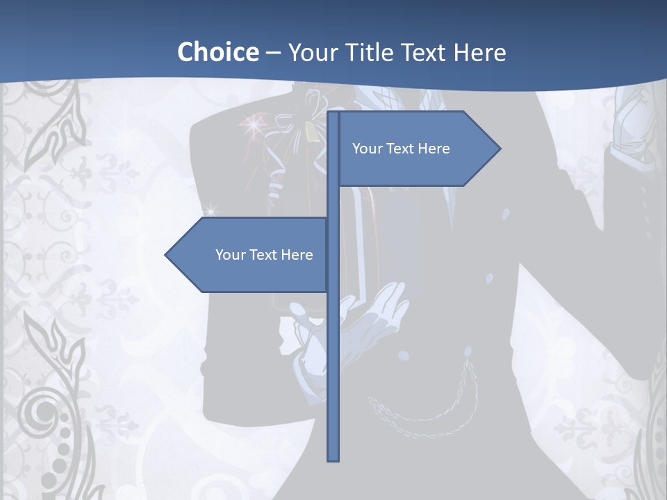 A Man In A Suit Holding A Present Powerpoint Template PowerPoint Template