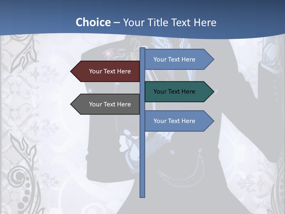 A Man In A Suit Holding A Present Powerpoint Template PowerPoint Template