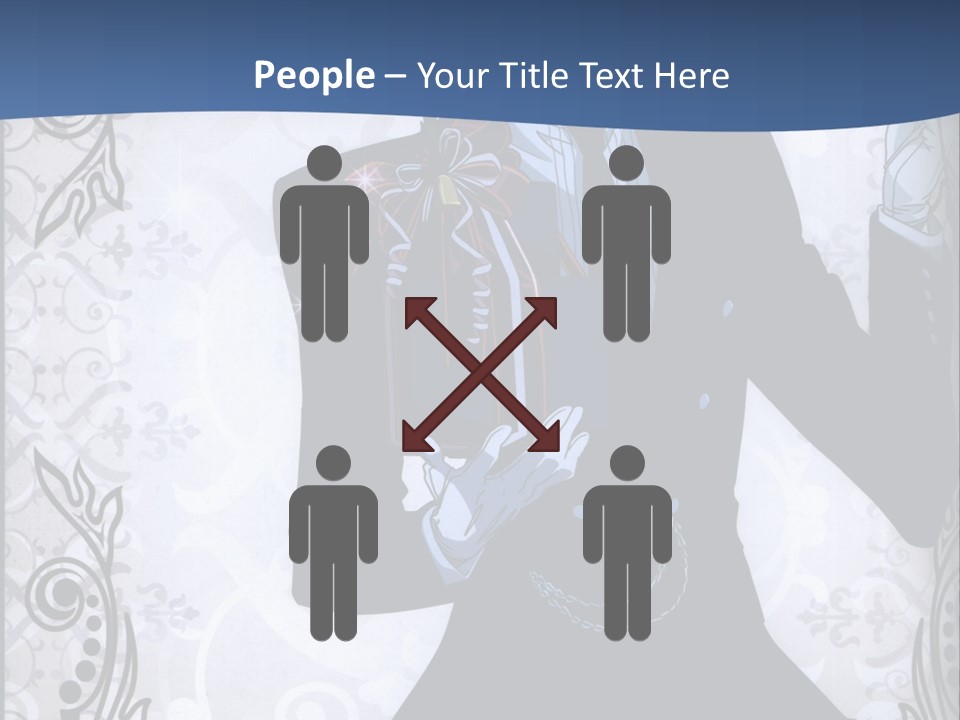 A Man In A Suit Holding A Present Powerpoint Template PowerPoint Template