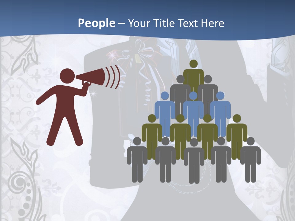 A Man In A Suit Holding A Present Powerpoint Template PowerPoint Template