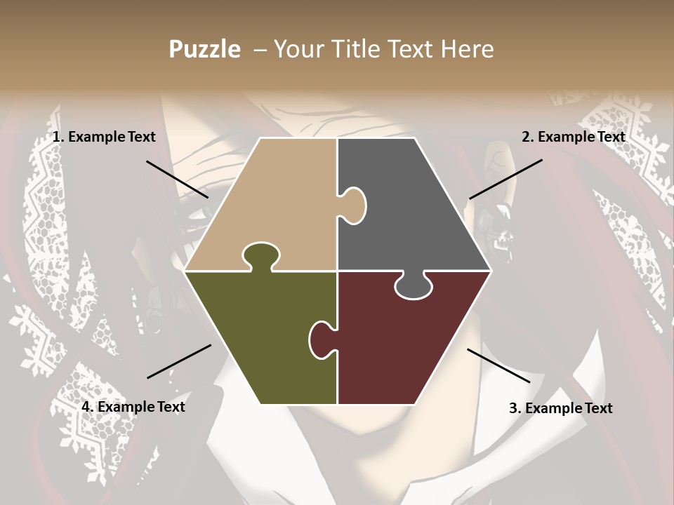 A Woman With Red Hair And Glasses Is Smiling PowerPoint Template