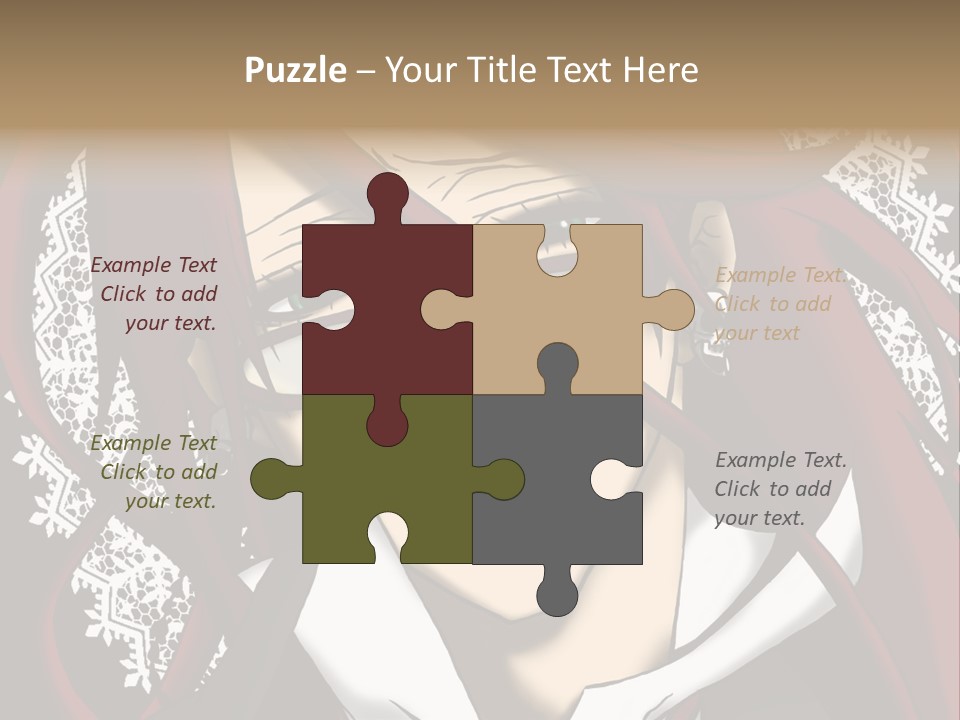 A Woman With Red Hair And Glasses Is Smiling PowerPoint Template