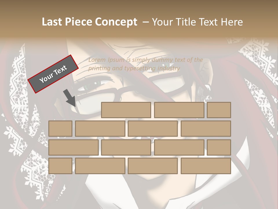 A Woman With Red Hair And Glasses Is Smiling PowerPoint Template