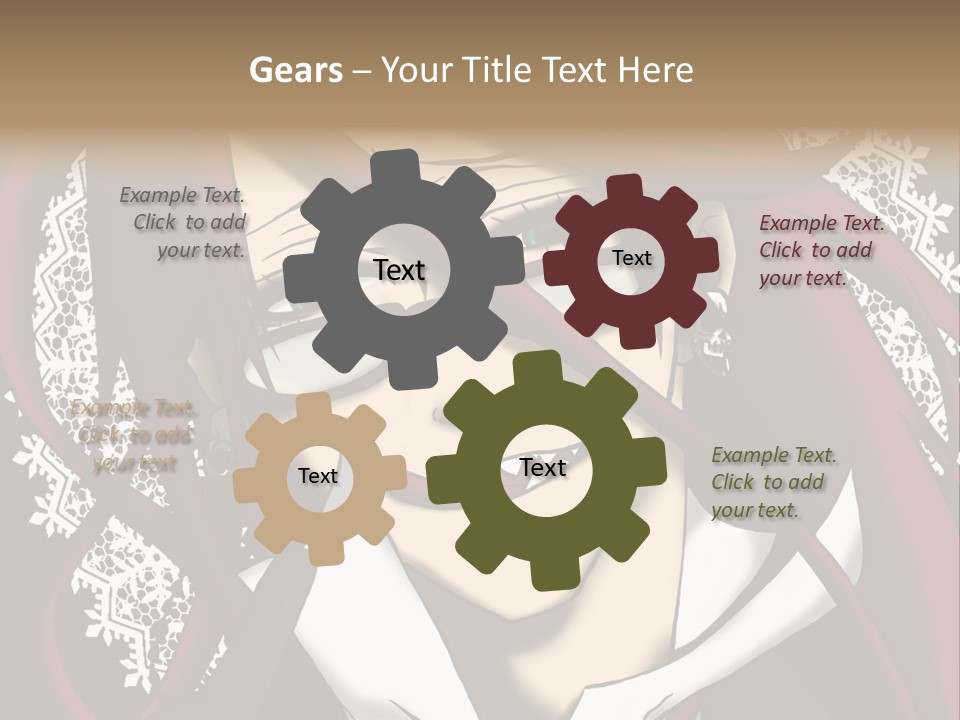 A Woman With Red Hair And Glasses Is Smiling PowerPoint Template