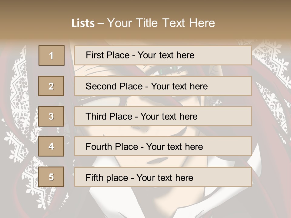 A Woman With Red Hair And Glasses Is Smiling PowerPoint Template