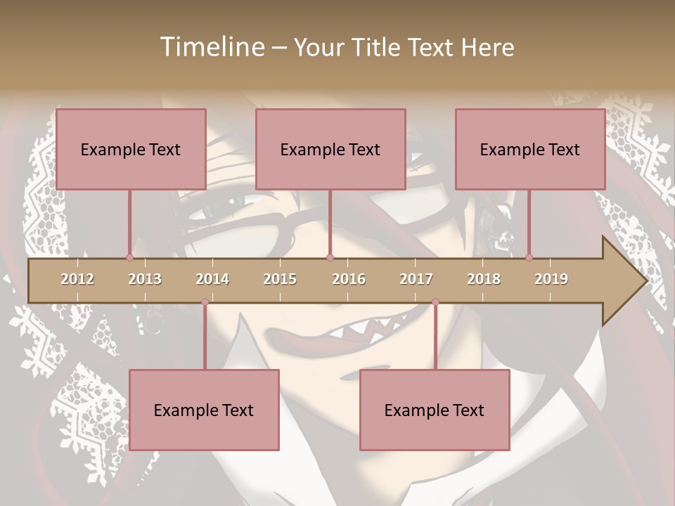 A Woman With Red Hair And Glasses Is Smiling PowerPoint Template