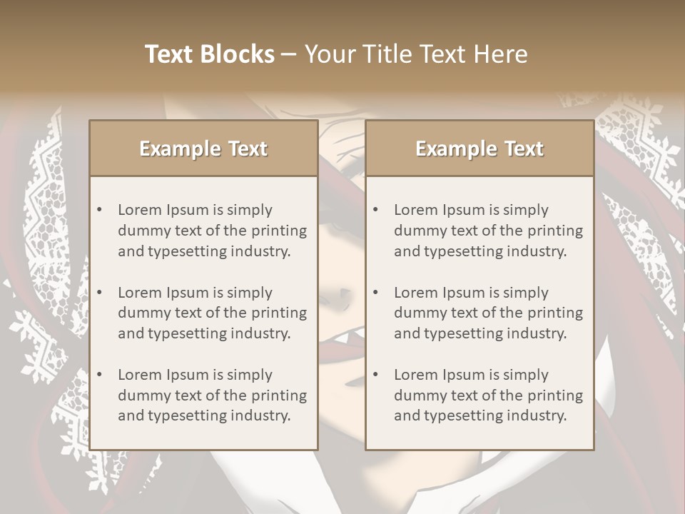 A Woman With Red Hair And Glasses Is Smiling PowerPoint Template