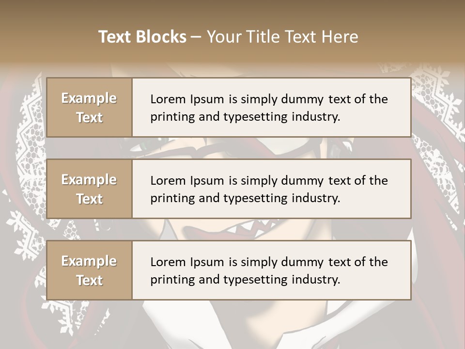 A Woman With Red Hair And Glasses Is Smiling PowerPoint Template