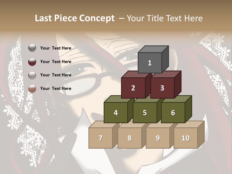 A Woman With Red Hair And Glasses Is Smiling PowerPoint Template