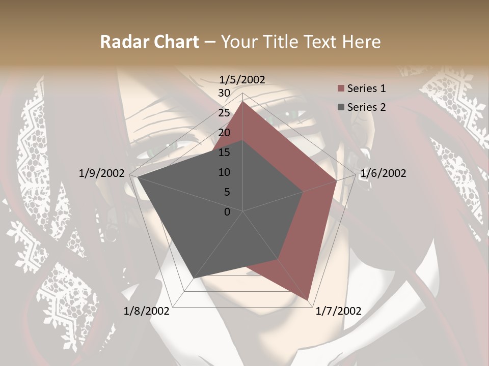 A Woman With Red Hair And Glasses Is Smiling PowerPoint Template