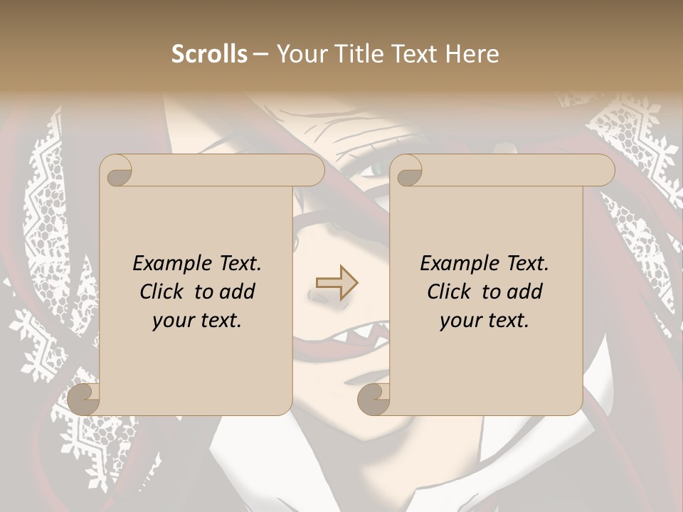 A Woman With Red Hair And Glasses Is Smiling PowerPoint Template