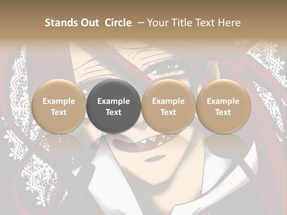 A Woman With Red Hair And Glasses Is Smiling PowerPoint Template