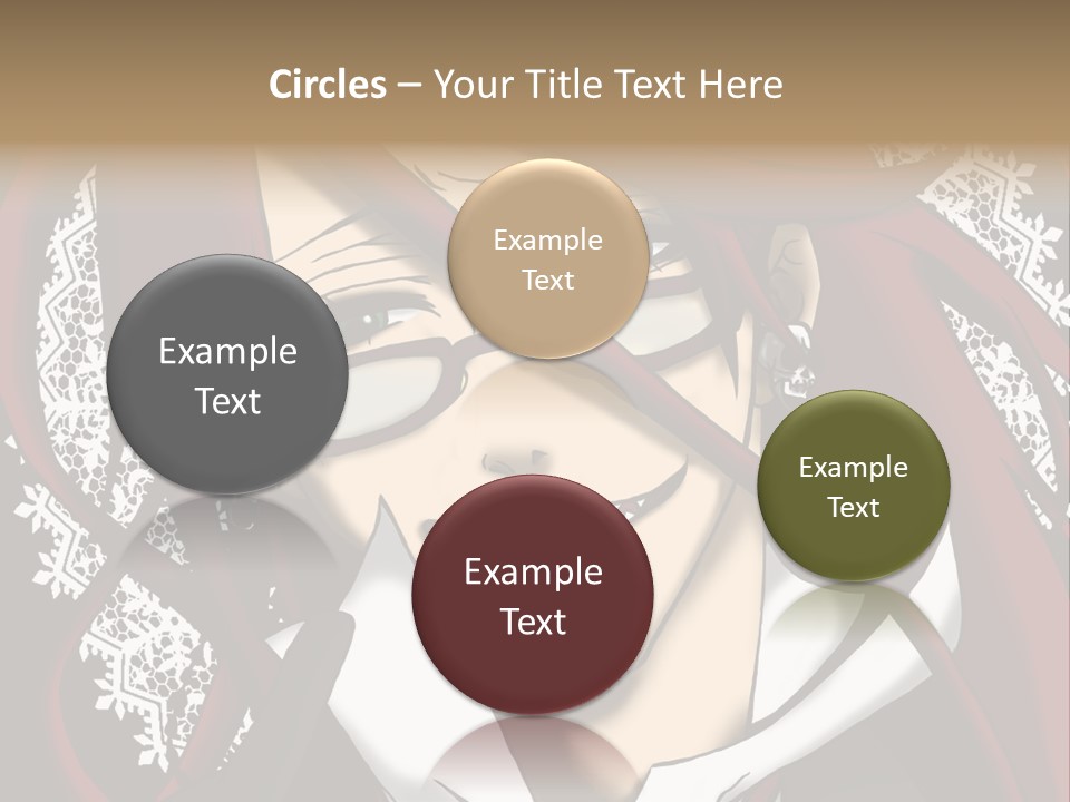 A Woman With Red Hair And Glasses Is Smiling PowerPoint Template