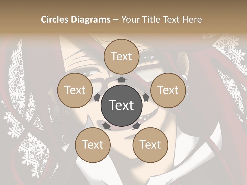 A Woman With Red Hair And Glasses Is Smiling PowerPoint Template