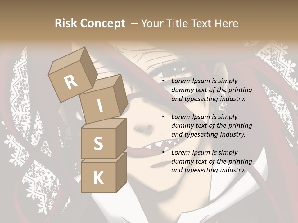 A Woman With Red Hair And Glasses Is Smiling PowerPoint Template