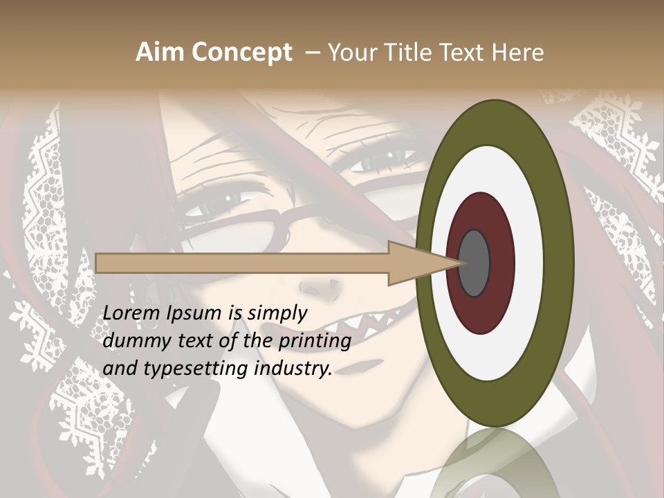 A Woman With Red Hair And Glasses Is Smiling PowerPoint Template