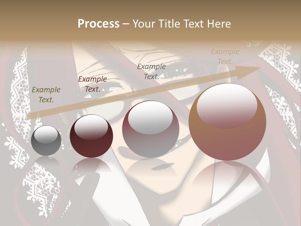 A Woman With Red Hair And Glasses Is Smiling PowerPoint Template