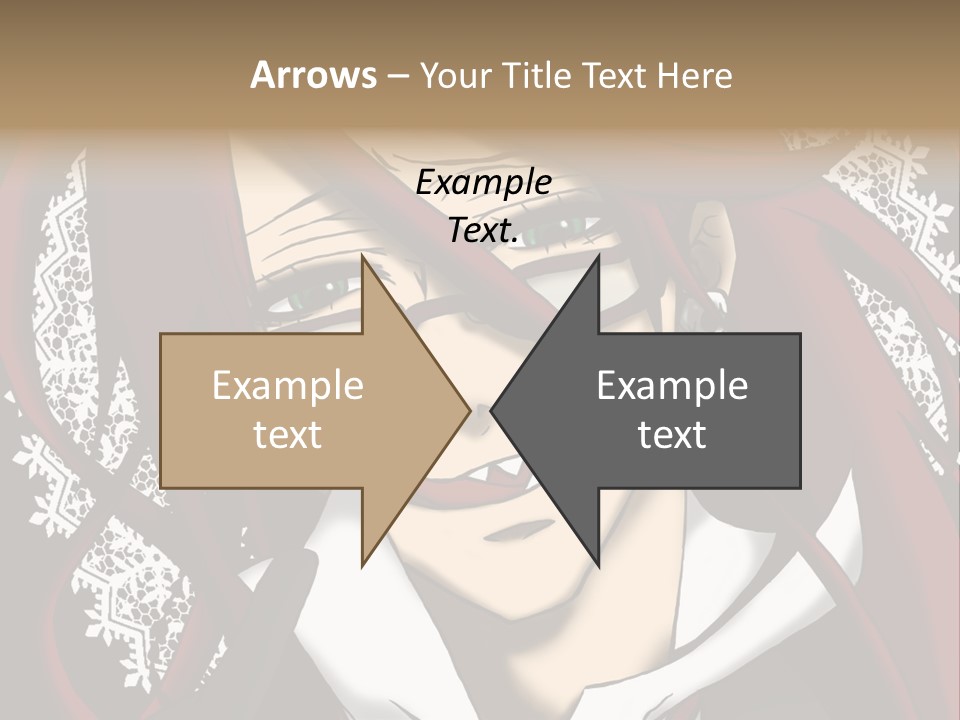 A Woman With Red Hair And Glasses Is Smiling PowerPoint Template