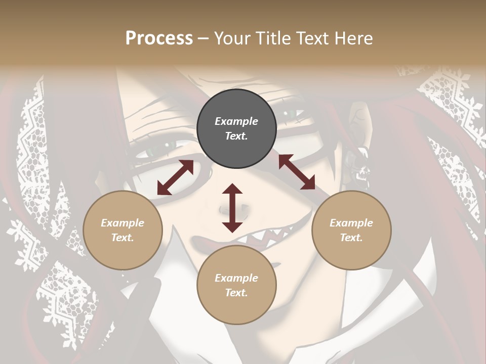 A Woman With Red Hair And Glasses Is Smiling PowerPoint Template