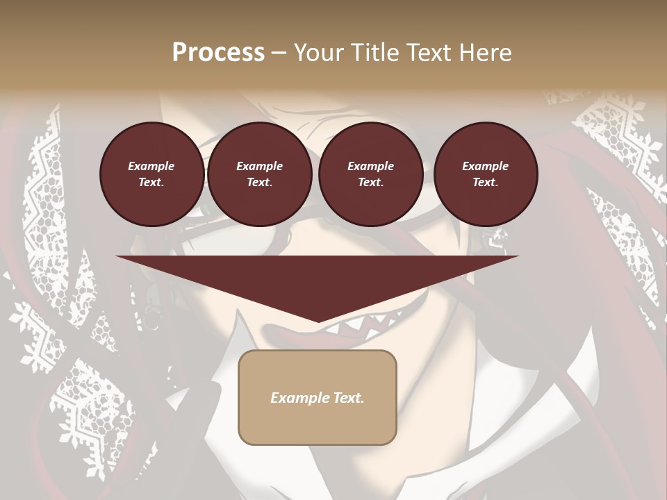 A Woman With Red Hair And Glasses Is Smiling PowerPoint Template