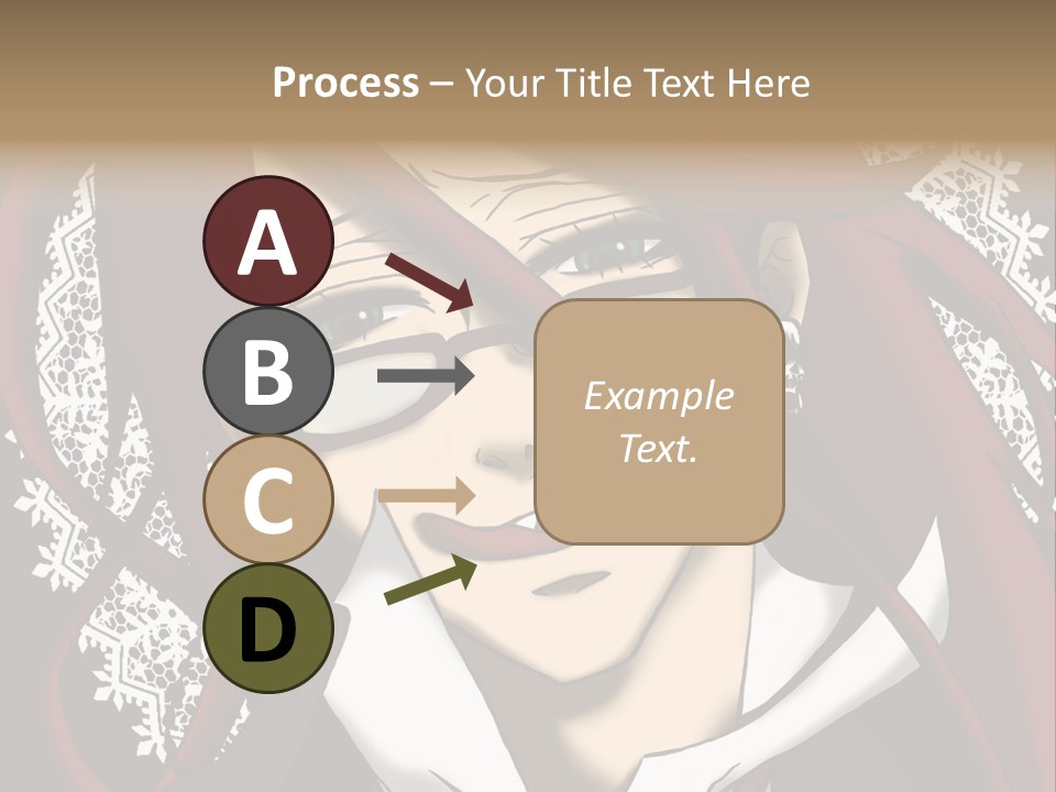 A Woman With Red Hair And Glasses Is Smiling PowerPoint Template