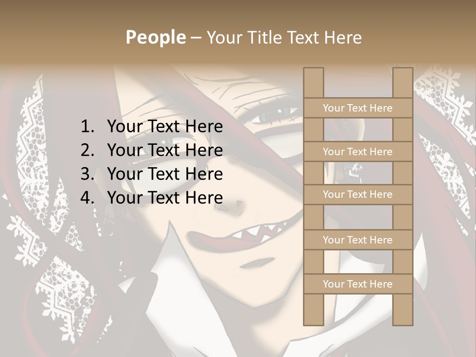 A Woman With Red Hair And Glasses Is Smiling PowerPoint Template
