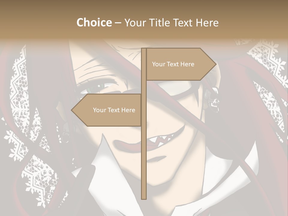 A Woman With Red Hair And Glasses Is Smiling PowerPoint Template