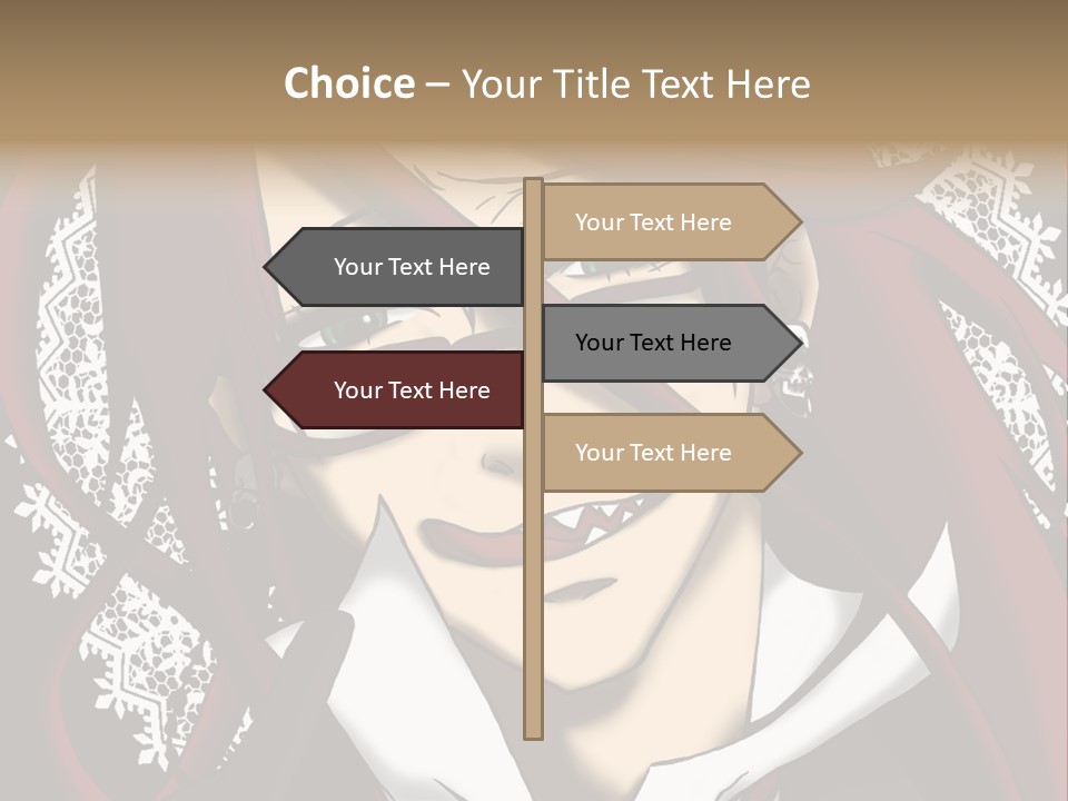 A Woman With Red Hair And Glasses Is Smiling PowerPoint Template